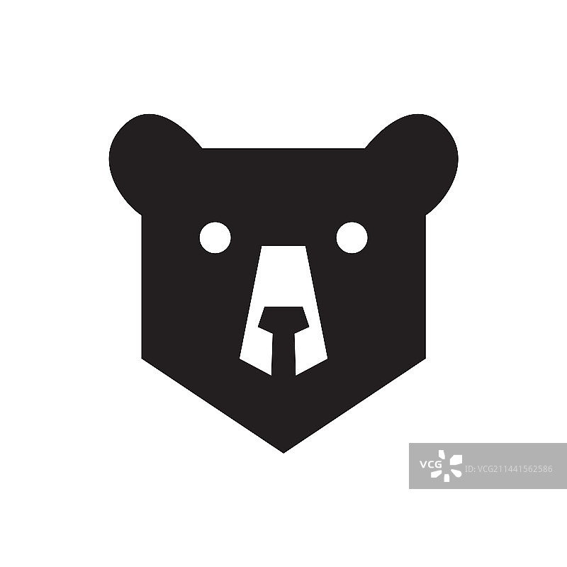 可爱的蜜蜂熊吉祥物头像logo图片素材