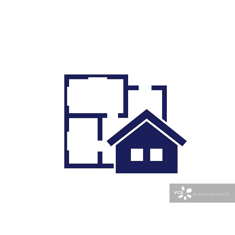 房屋平面图房间布局图标图片素材