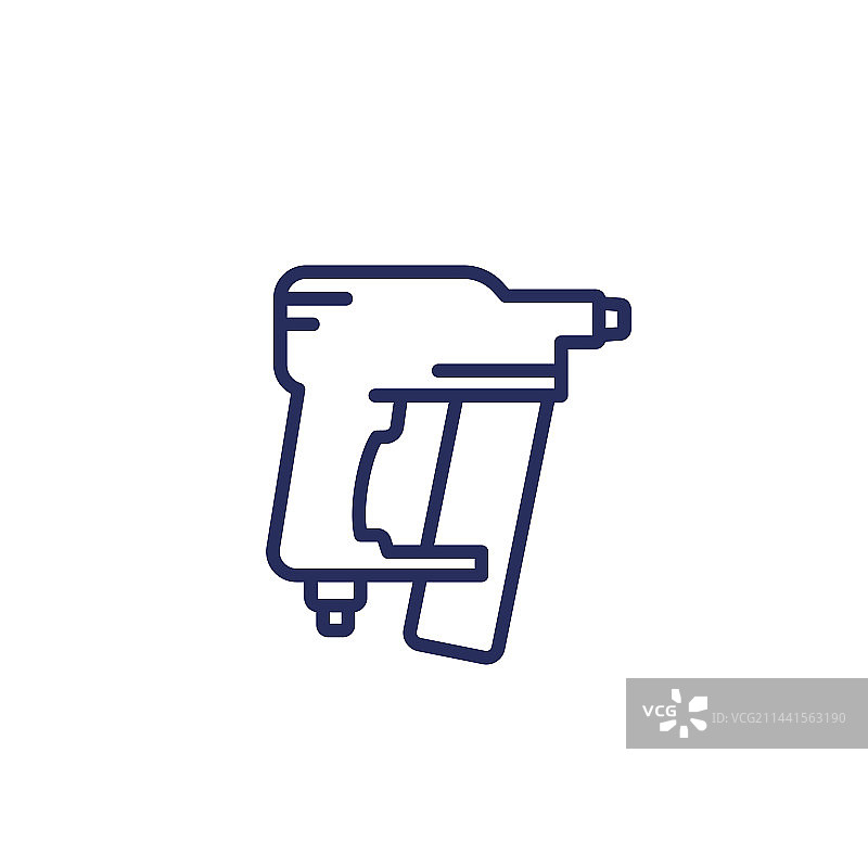 气动射钉枪线性图标图片素材