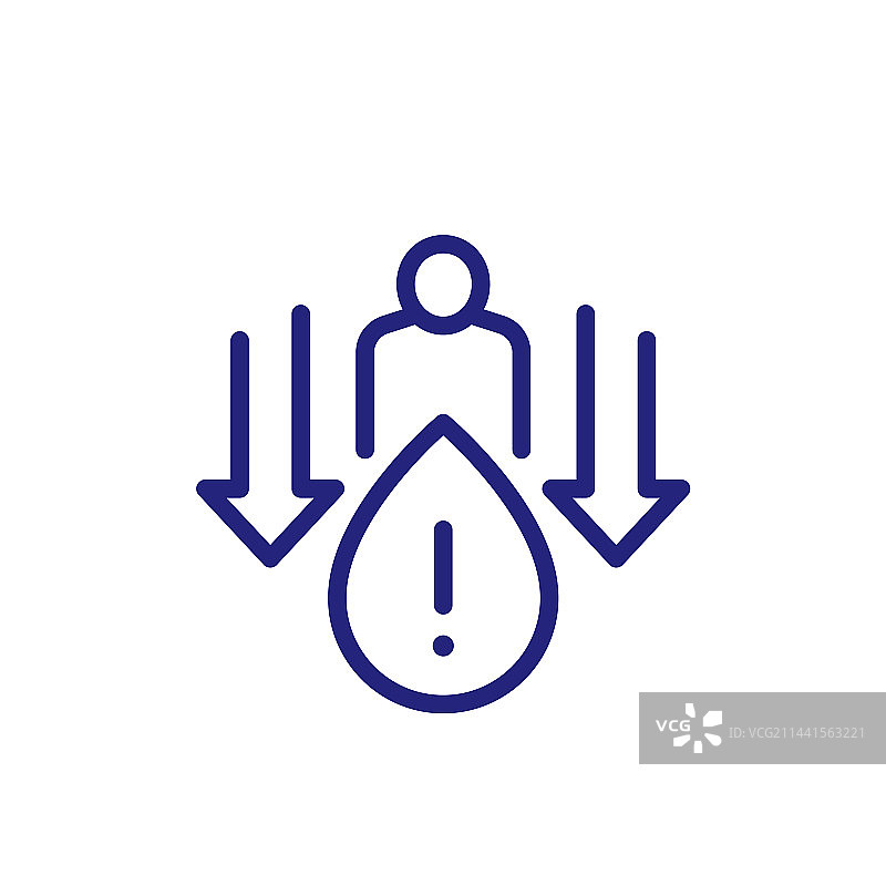 脱水图标低体液线图片素材