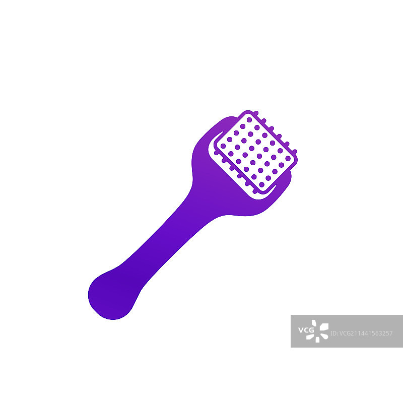 白色背景上的微针滚轮图标图片素材