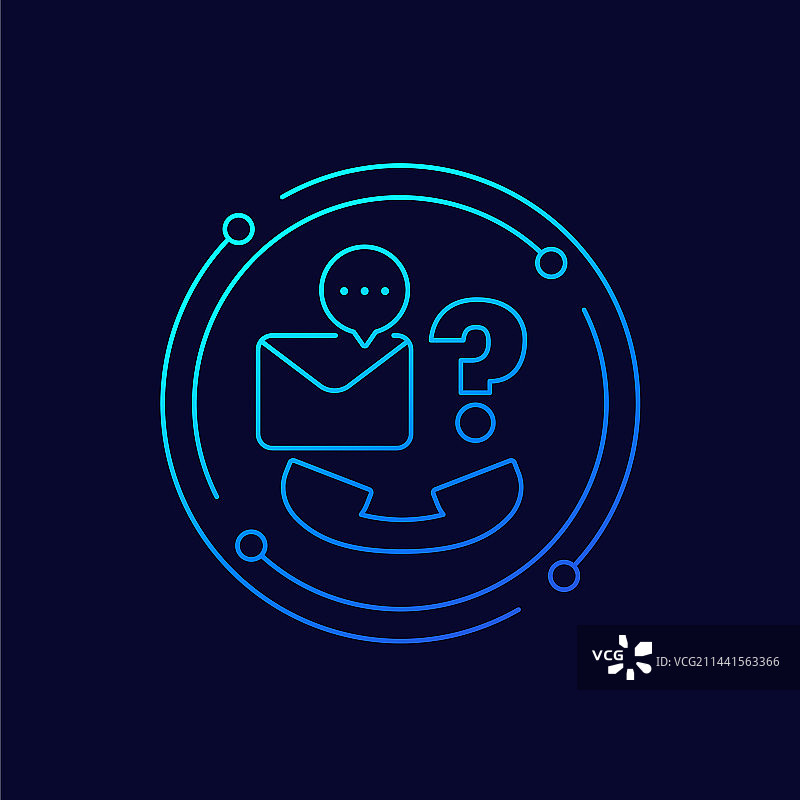 联系我们图标线性设计图片素材