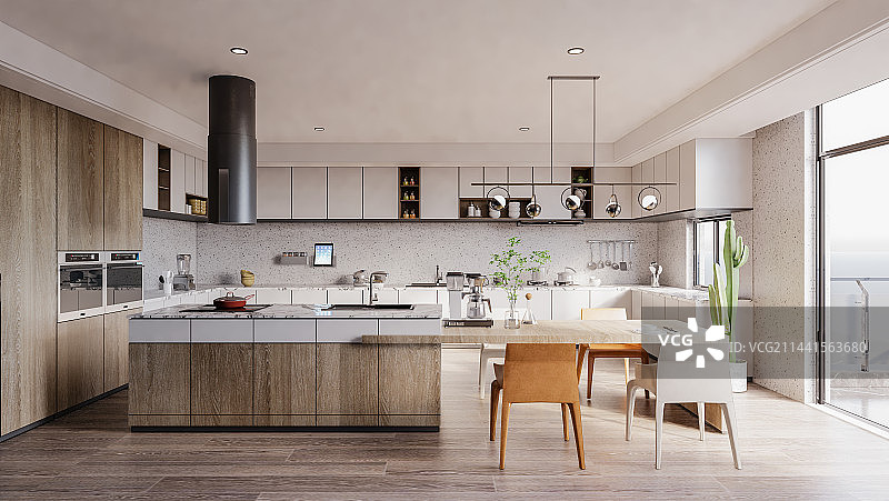 现代风格家庭厨房图片素材