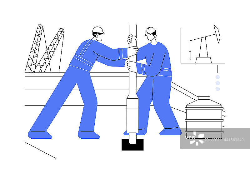 陆上石油钻探抽象概念图片素材