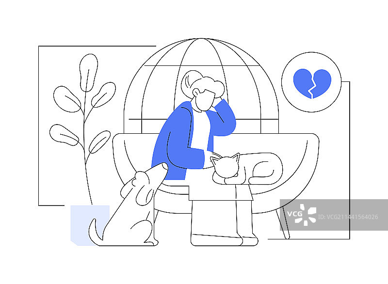 社交孤立抽象概念图片素材