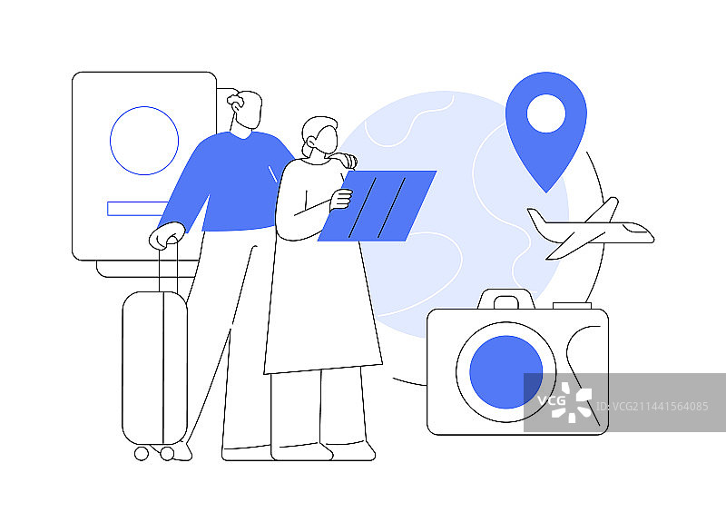 退休旅行概念图图片素材