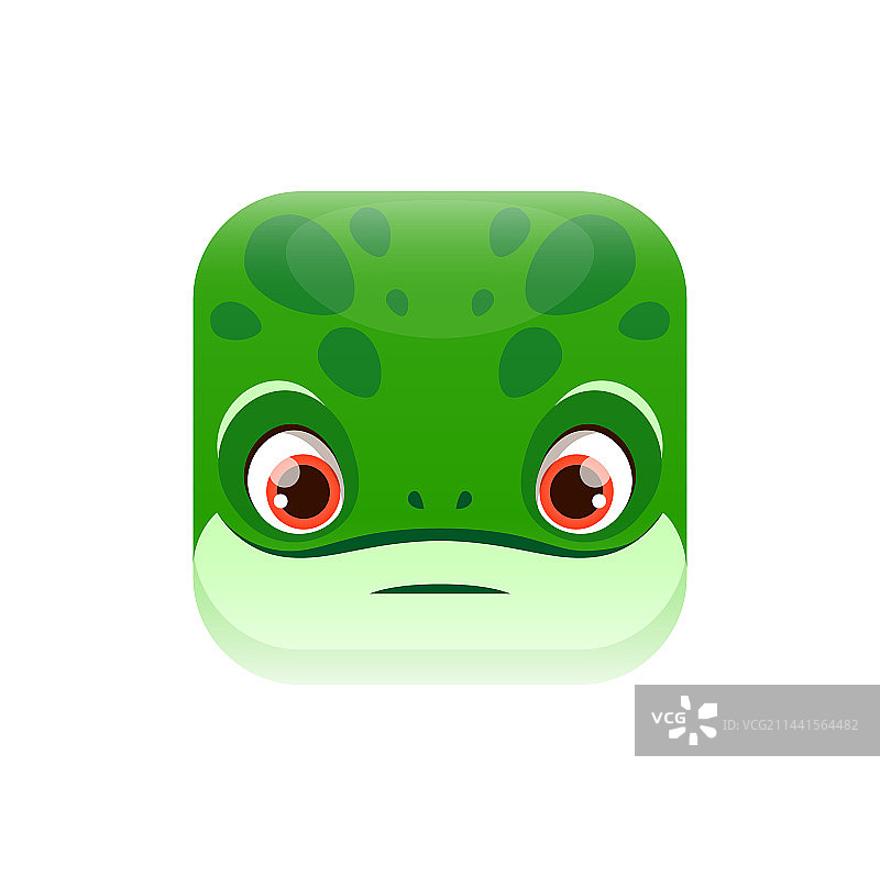 卡通蛇可爱动物方脸图片素材