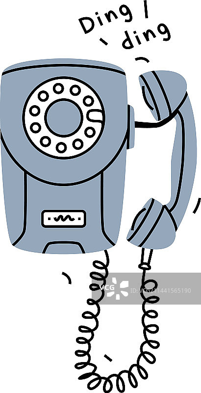 灰色有线家用电话图片素材