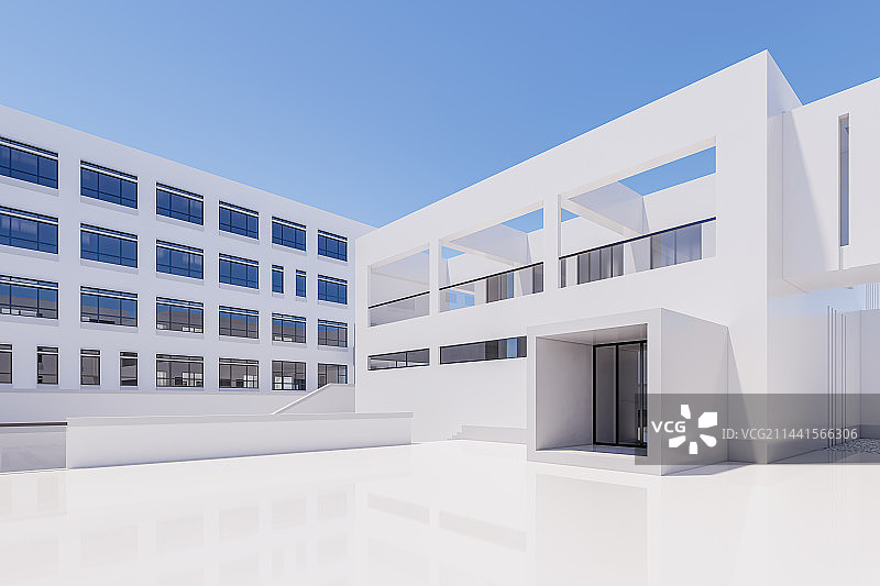 现代白色建筑图片素材