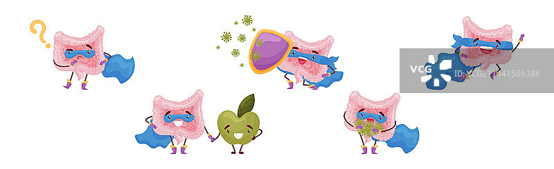 戴蓝色斗篷和面具的滑稽大脑超级英雄图片素材