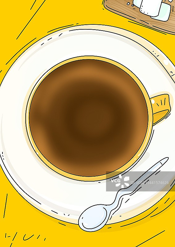 风景插画露营自然场景儿童简笔漫画图片素材