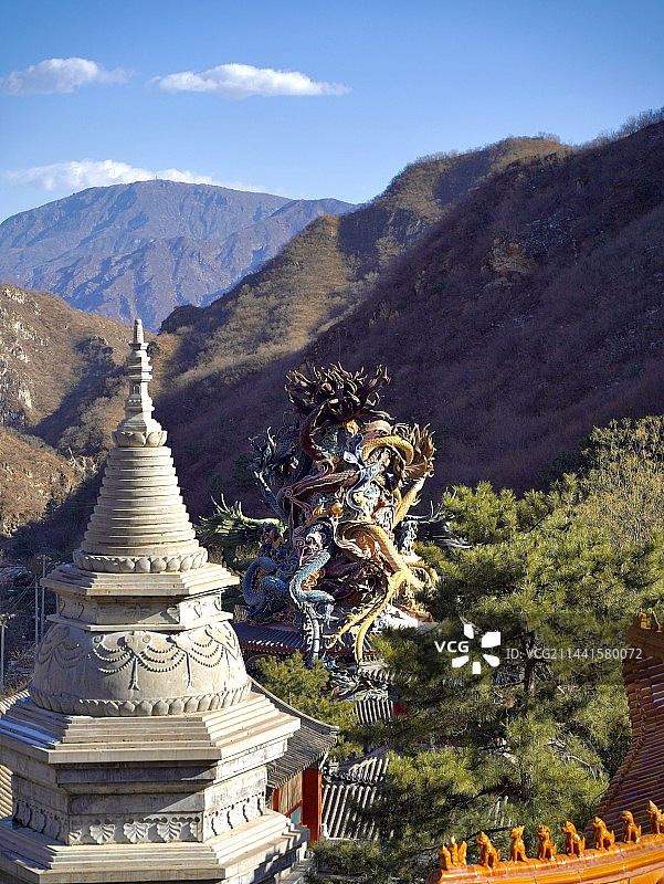 冬日的白瀑寺图片素材