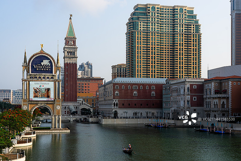 中国澳门威尼斯人度假村酒店娱乐城建筑风光图片素材