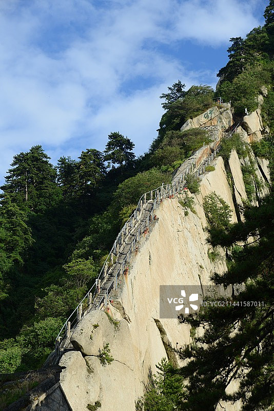 险峻的华山苍龙岭图片素材