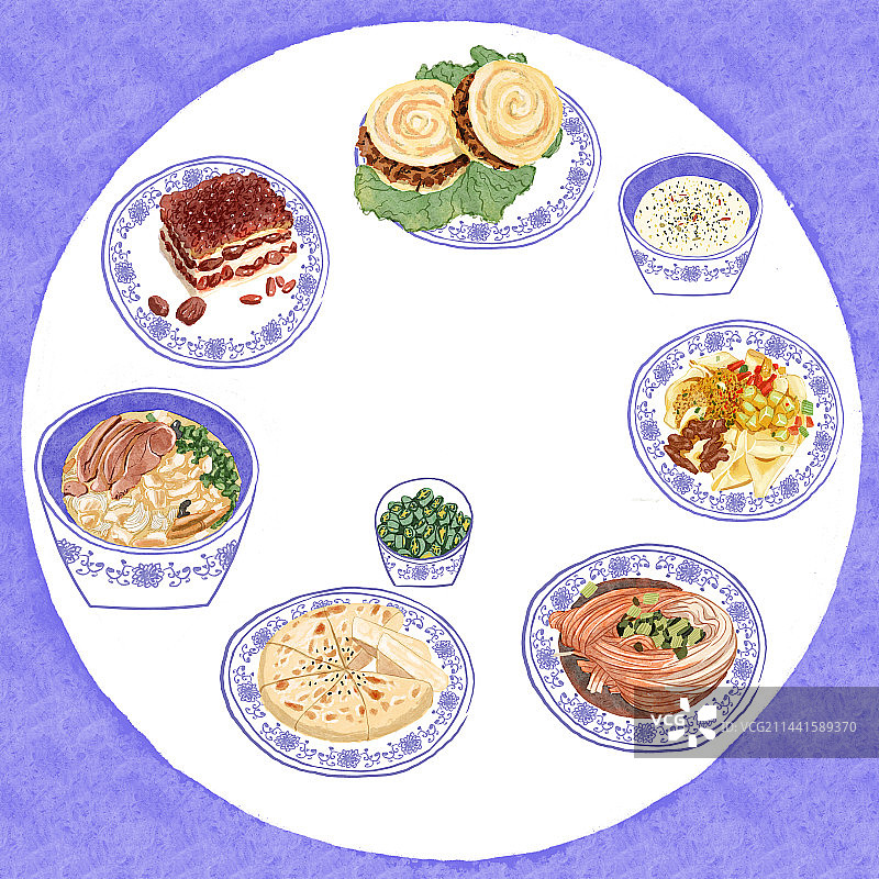 一桌西安没事图片素材