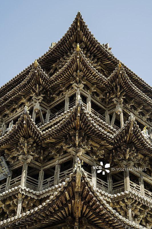 山西万荣飞云楼图片素材