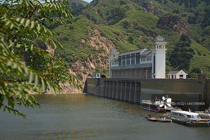 秦皇岛燕塞湖水闸图片素材