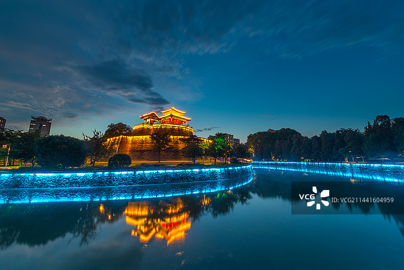丛台夜景图片素材