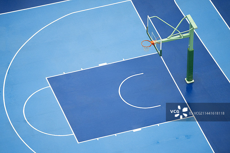 空篮球场俯拍图片素材