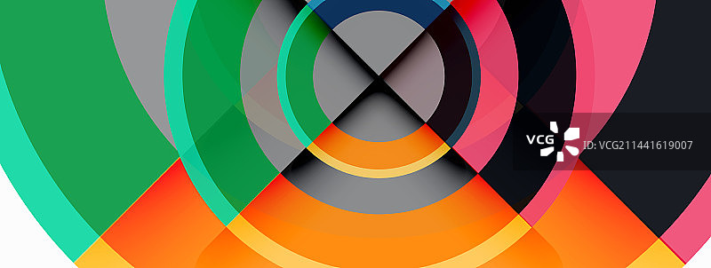 圆形新潮的最小几何抽象图片素材