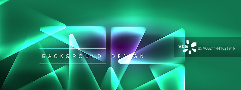 充满活力的几何霓虹灯闪亮线背景图片素材