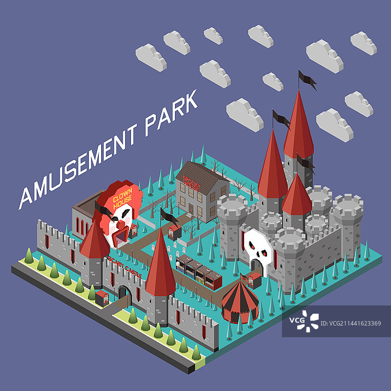 游乐园城堡图片素材