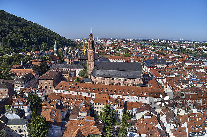 航拍海德堡圣灵大教堂图片素材