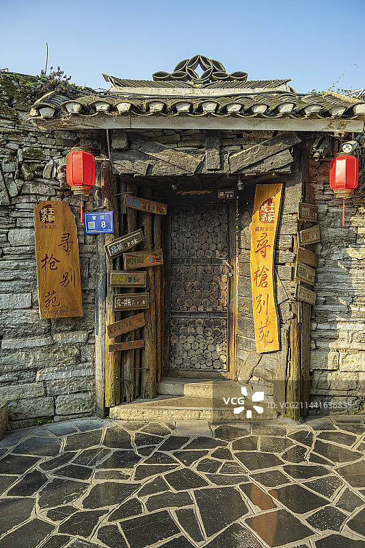 中国贵州贵阳青岩古镇背街图片素材