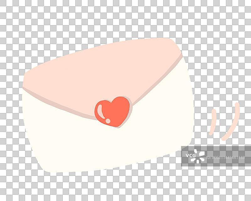 情书情信可爱少女心信封信件电邮邮件电子邮件扁平风设计清新手绘治愈系手账贴纸绘本风儿童插画透明底元素图片素材