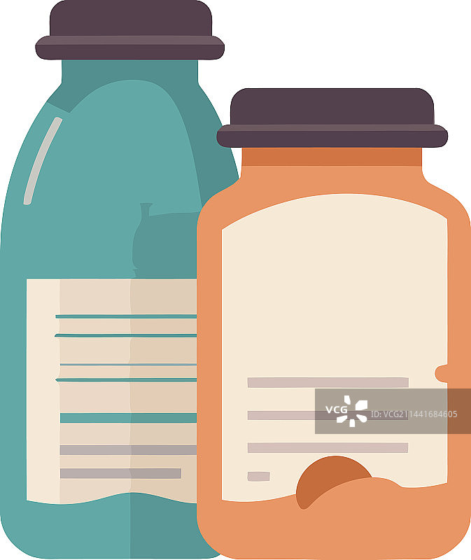 药瓶标签上的健康饮食图片素材