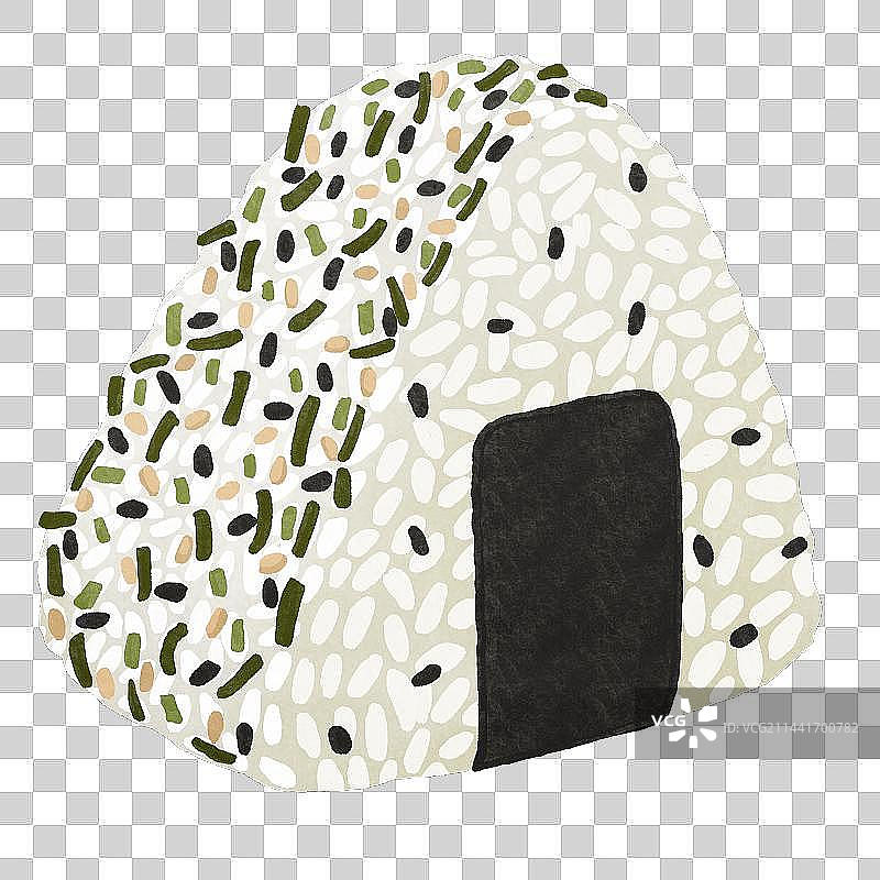 手绘三角形寿司图片素材