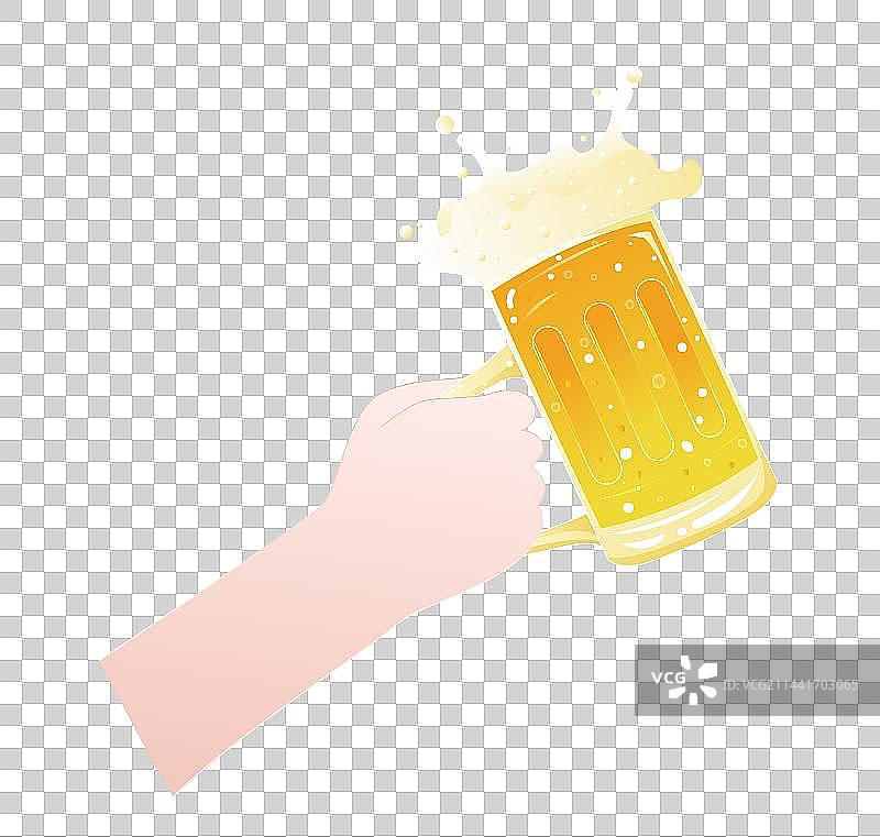 夏季畅饮冰镇啤酒扎啤干杯庆祝图片素材