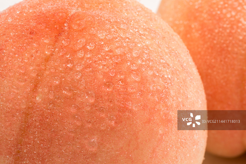 水蜜桃表面细节特写图片素材