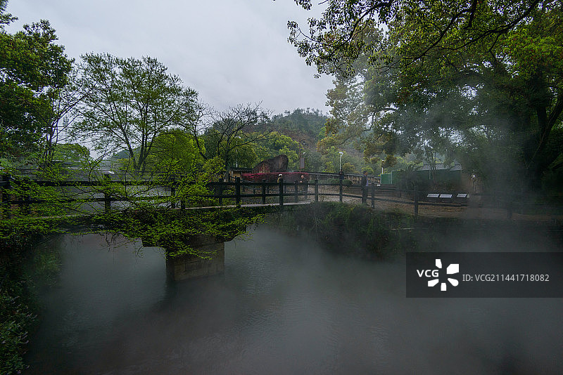 烟雨蒙蒙古堰画乡（浙江丽水市）图片素材