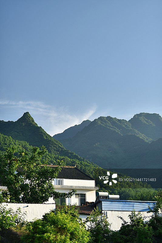 西安市鄠邑蔡家坡村民居图片素材