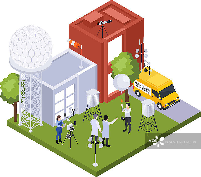 天气站2.5D组合图片素材