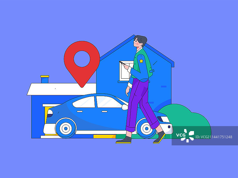 打车出行的人物扁平矢量概念运营手绘插画图片素材