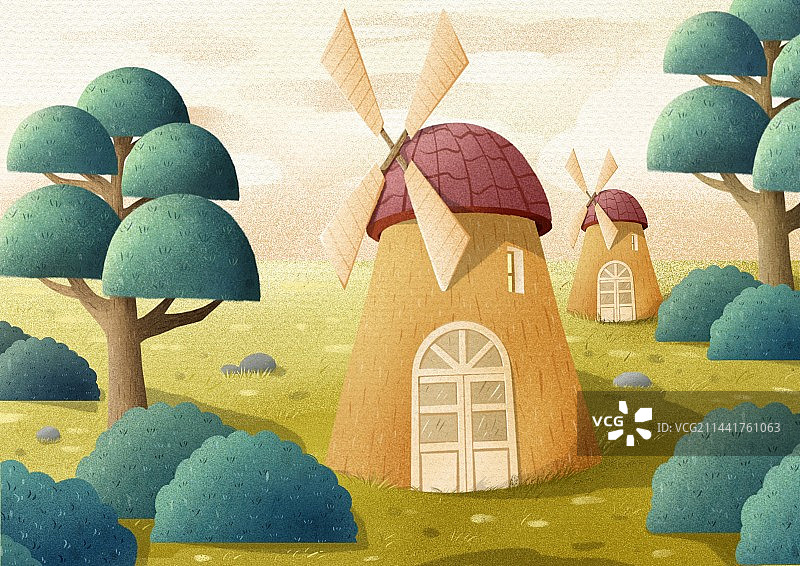 风景插画图片素材