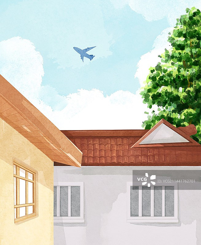 建筑插画图片素材