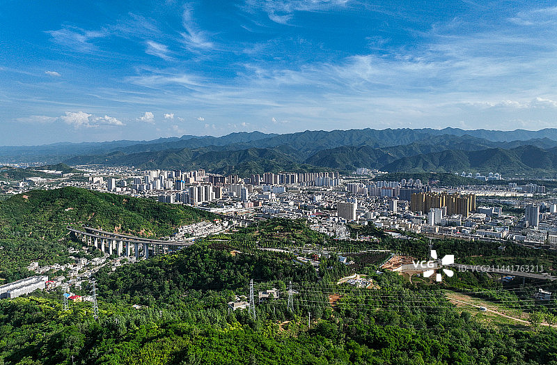 州城的高视觉镜头图片素材