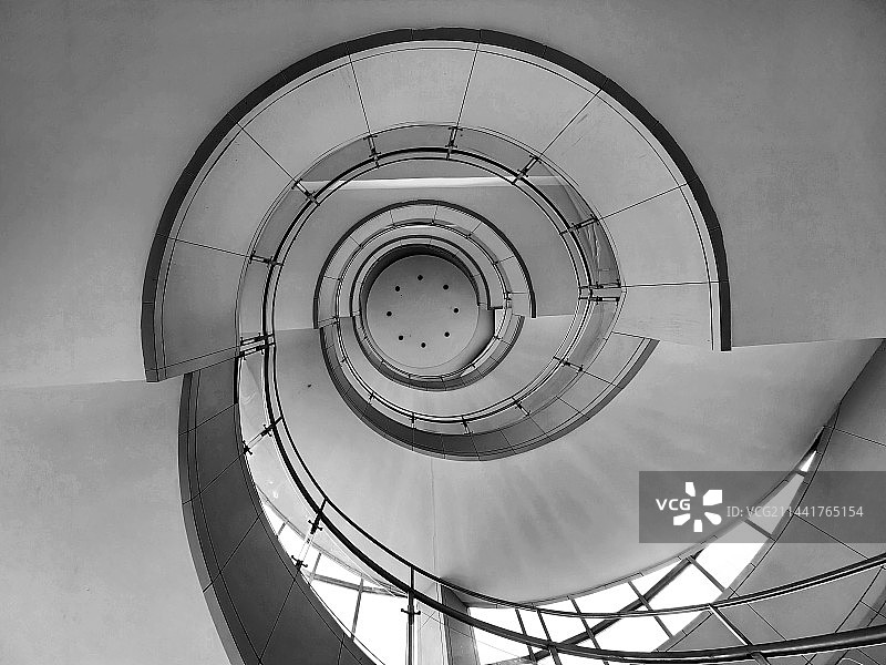 螺旋楼梯正下方（鹦鹉螺）图片素材