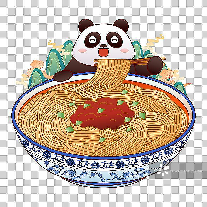 担担面插画图片素材