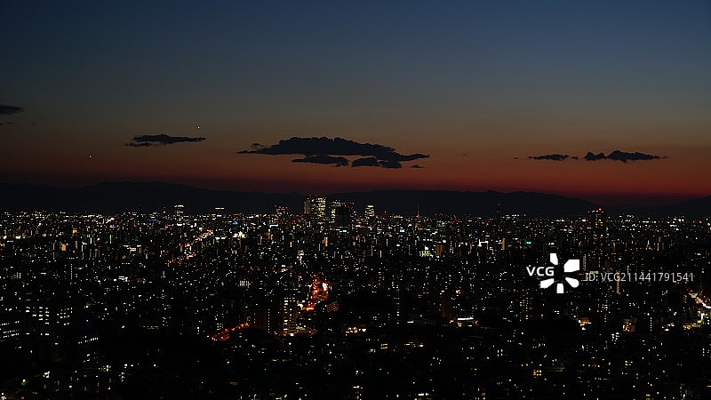 夜幕下的城市图片素材