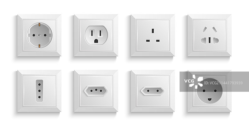 逼真电源插座图片素材