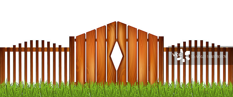 逼真的木栅栏构图图片素材