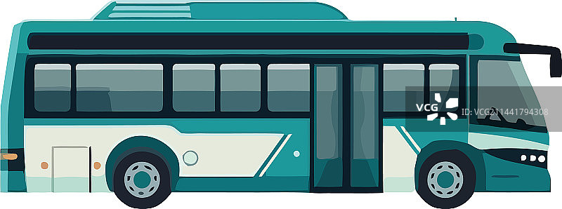 蓝色旅游巴士图片素材