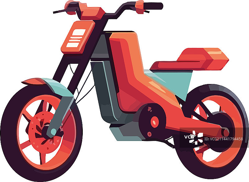 用于极限运动冒险的红色摩托车图片素材