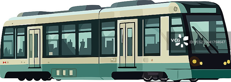 现代公共汽车载客图片素材