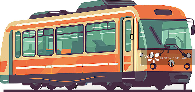 橙色公交车厢设计图片素材