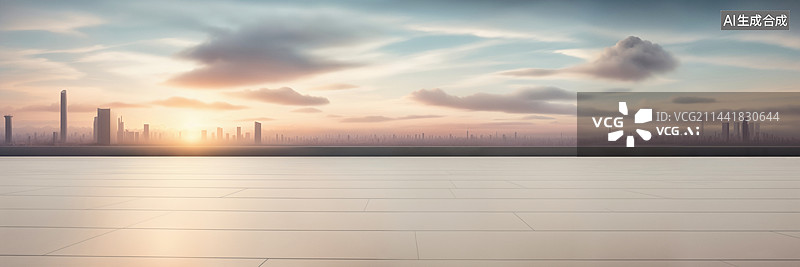 【AI数字艺术】未来派城市建筑空间（汽车广告背景图）图片素材